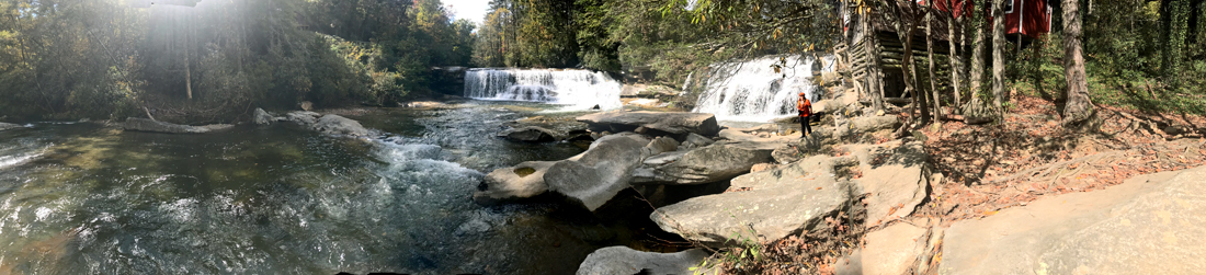 parorama of the waterfalls